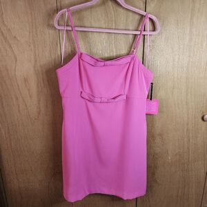 Prabal Gurang For JCPenney Spaghetti Strap Mini Dress In Carmine Rose Size 12